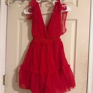 Chic Scarlet Mini Dress